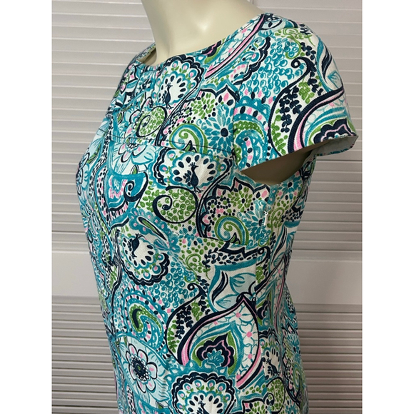 Lilly Pulitzer Paisley Mini Dress Women’s Size 2 Blue Green Pink - Picture 5 of 13